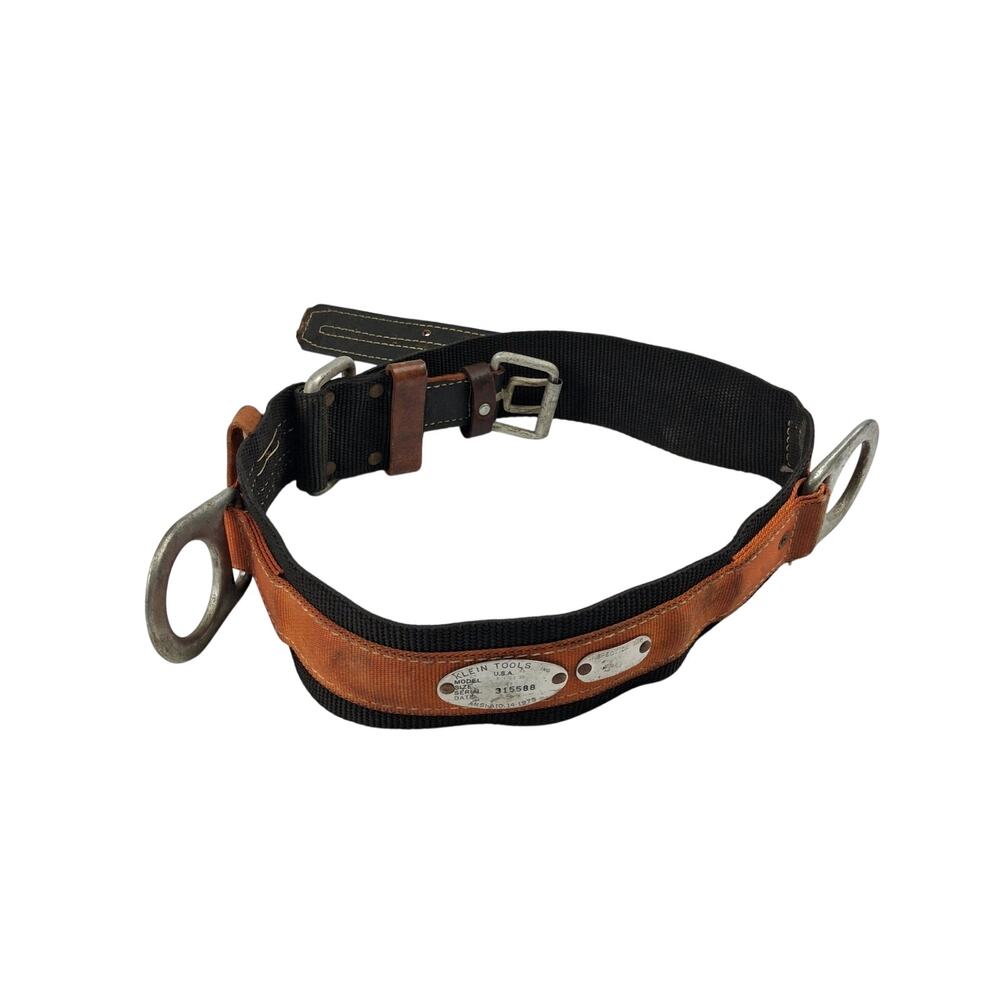 Klein Tools USA Lineman Belt 315588 S1700-2D Leather 2-D Ring Size D20 Excellent